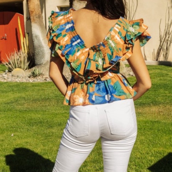 Entro Multicolor Ruffle Blouse - Picture 2 of 7